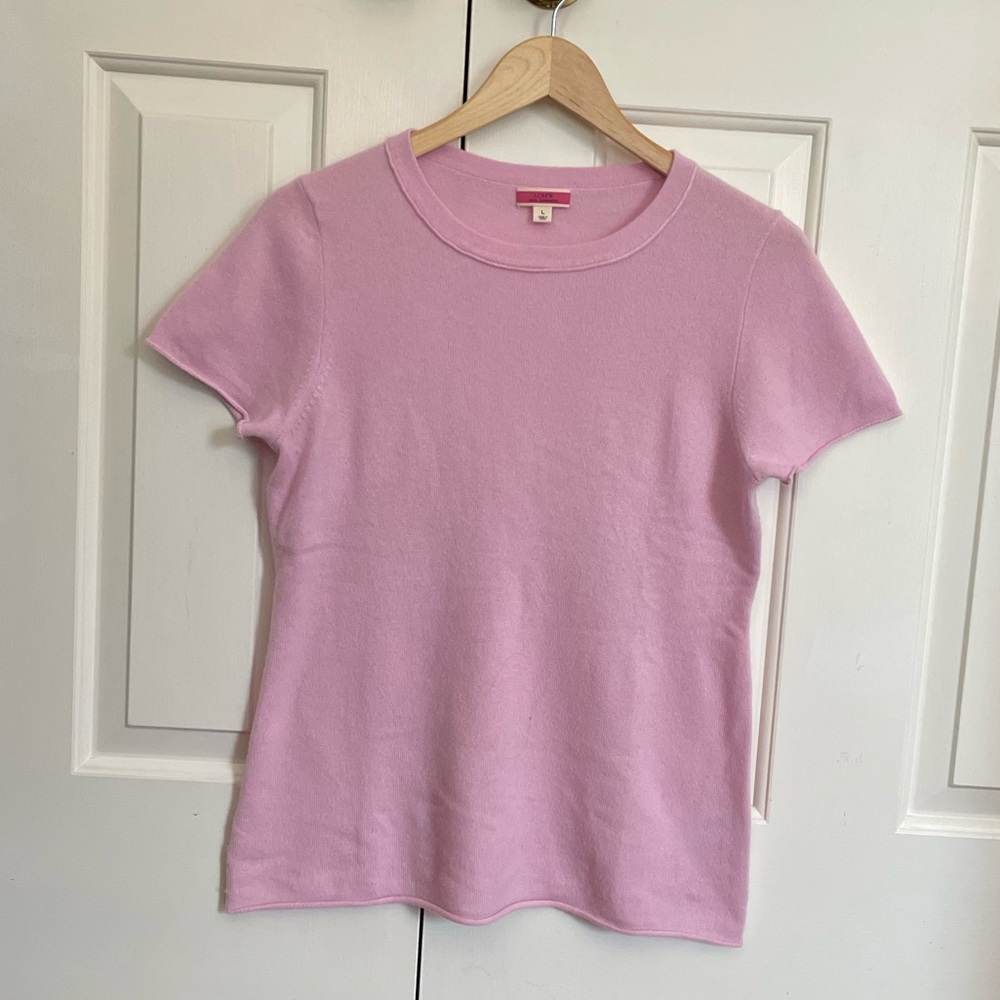 J Crew short sleeved cashmere sweater size large